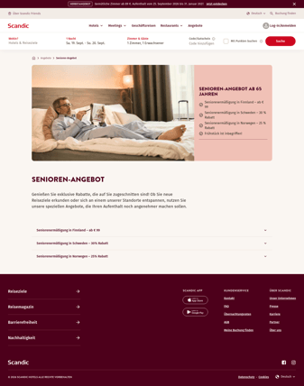 Scandic landing page desktop screenshot