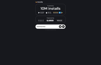 Moonly landing page desktop screenshot