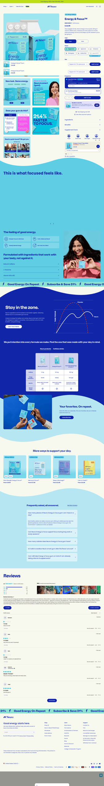 Neuro landing page desktop screenshot