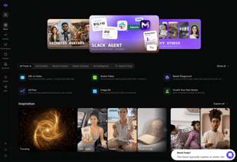 Creatify AI landing page desktop screenshot