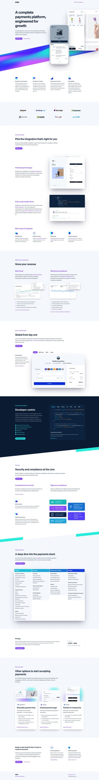 Stripe landing page desktop screenshot