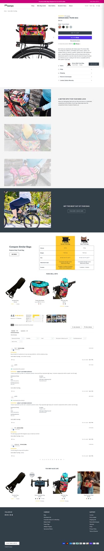 Po Campo landing page desktop screenshot