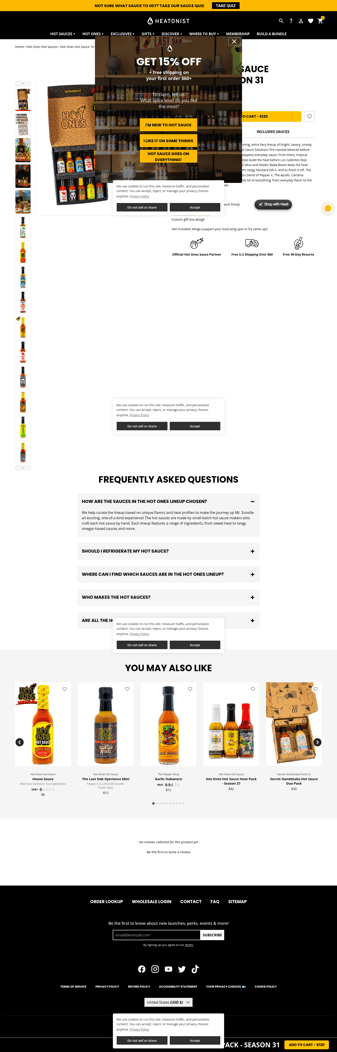 HEATONIST landing page desktop screenshot