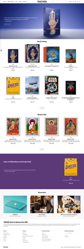 TASCHEN landing page desktop screenshot