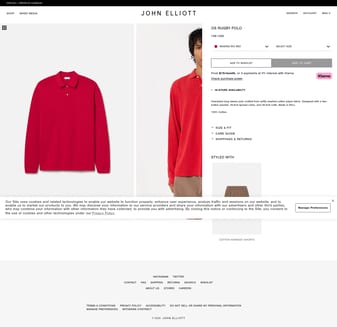 JOHN ELLIOTT landing page desktop screenshot
