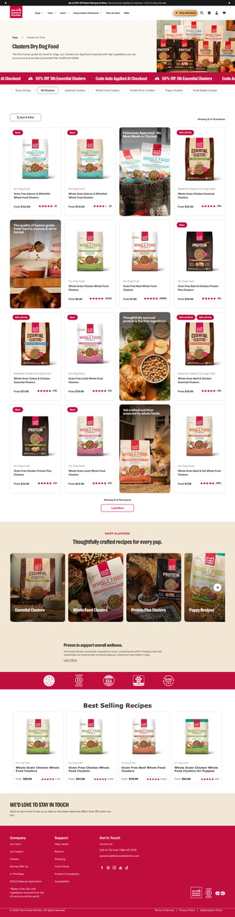 The Honest Kitchen landing page desktop screenshot