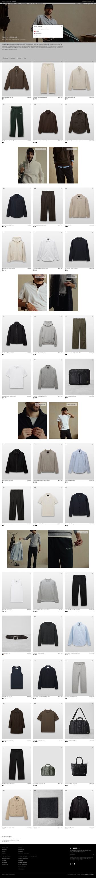 Reigning Champ US landing page desktop screenshot