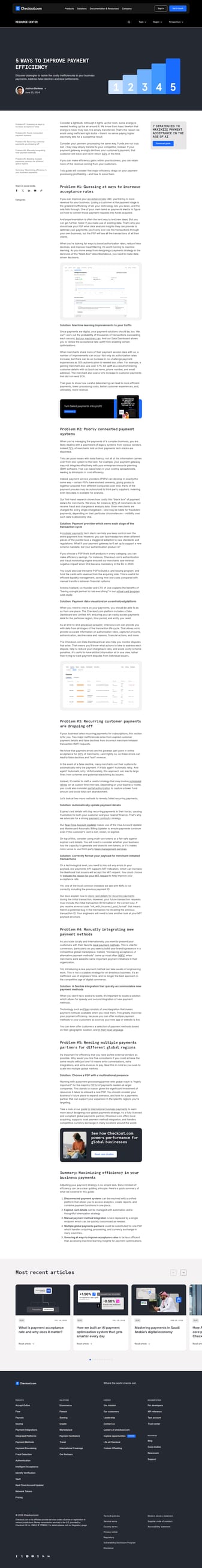 Checkout.com landing page desktop screenshot