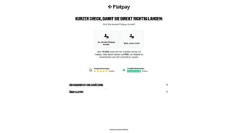 Flatpay landing page desktop screenshot