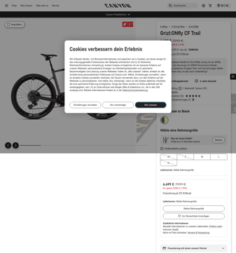 Canyon landing page desktop screenshot
