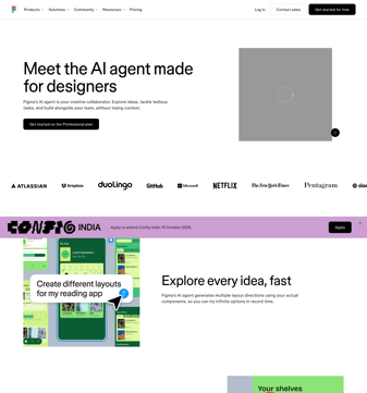 Figma landing page desktop screenshot