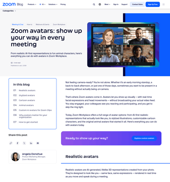 Zoom landing page desktop screenshot