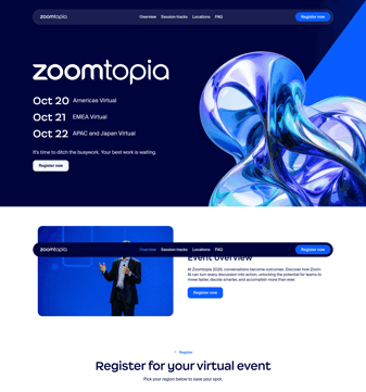 Zoom landing page desktop screenshot