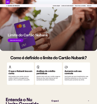 Nubank landing page desktop screenshot