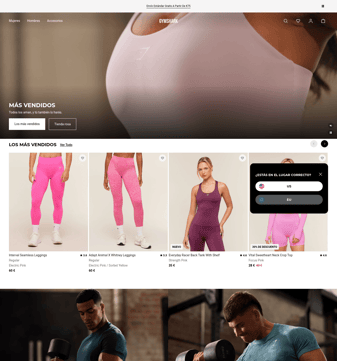 Gymshark landing page desktop screenshot