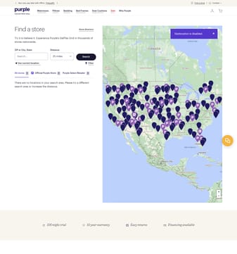 Purple landing page desktop screenshot