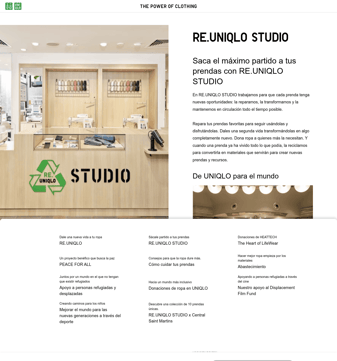 Uniqlo landing page desktop screenshot