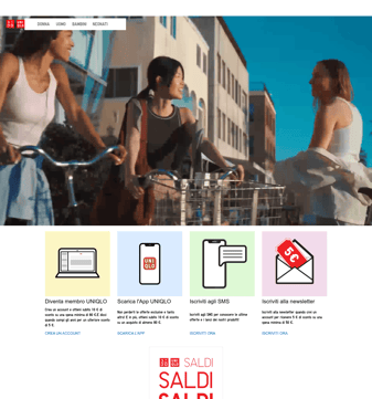 Uniqlo landing page desktop screenshot