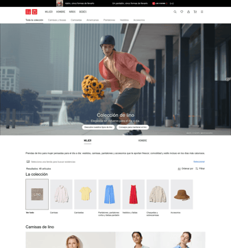 Uniqlo landing page desktop screenshot