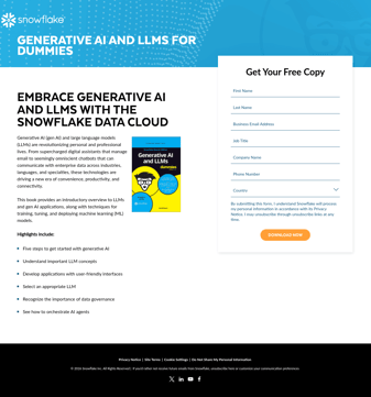 _snowflake landing page desktop screenshot