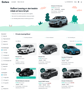 Gomore landing page desktop screenshot