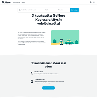 Gomore landing page desktop screenshot