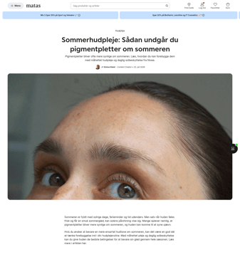 Matas landing page desktop screenshot