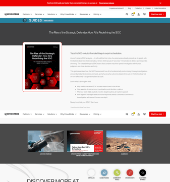 Crowdstrike landing page desktop screenshot
