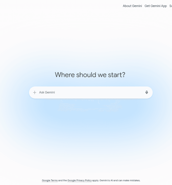 Gemini landing page desktop screenshot