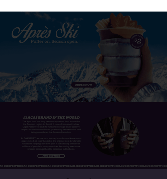 Oakberry landing page desktop screenshot