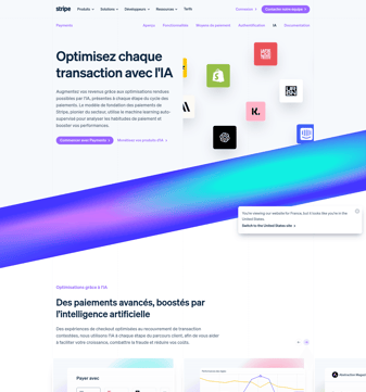 Stripe landing page desktop screenshot