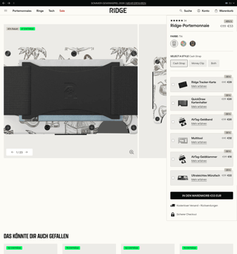 Ridge landing page desktop screenshot
