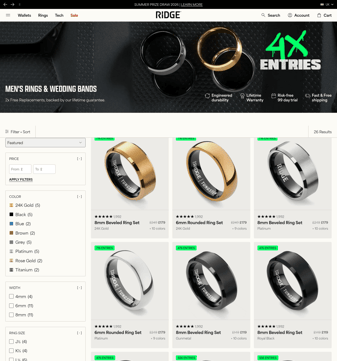Ridge landing page desktop screenshot