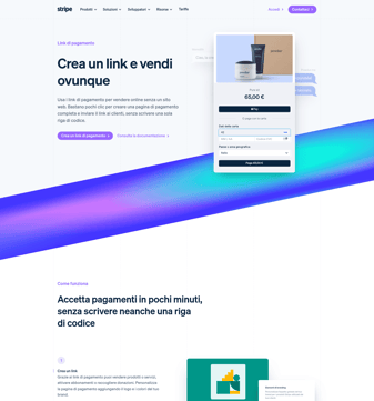 Stripe landing page desktop screenshot