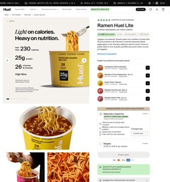Huel landing page desktop screenshot