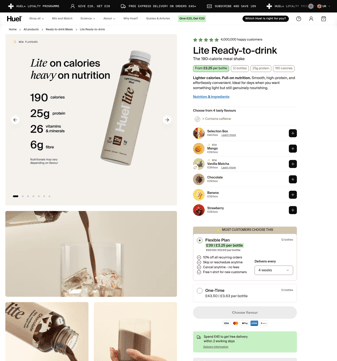 Huel landing page desktop screenshot