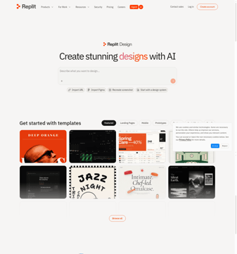 Replit landing page desktop screenshot