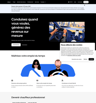 Uber landing page desktop screenshot