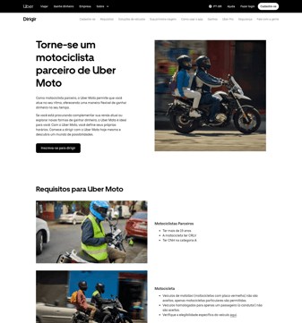 Uber landing page desktop screenshot