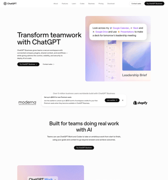 Chatgpt landing page desktop screenshot