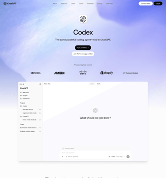 Chatgpt landing page desktop screenshot
