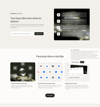 Perplexity landing page desktop screenshot