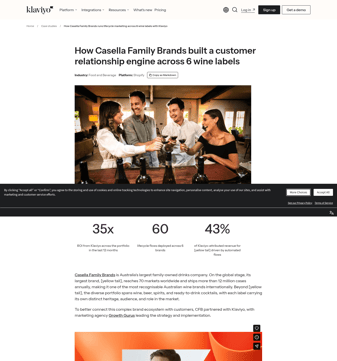 Klaviyo landing page desktop screenshot