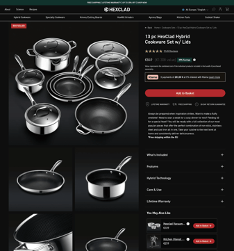 HexClad landing page desktop screenshot