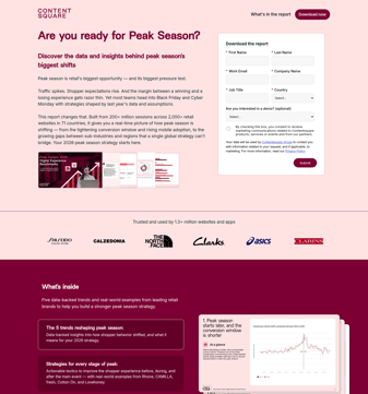 Contentsquare landing page desktop screenshot