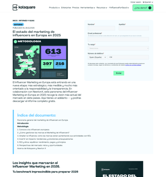 Kolsquare landing page desktop screenshot
