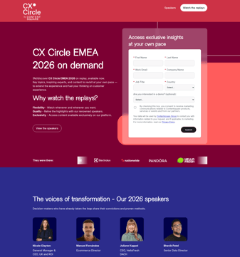 Contentsquare landing page desktop screenshot