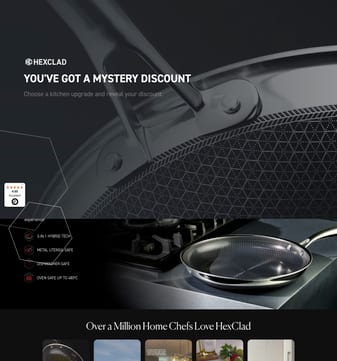 HexClad landing page desktop screenshot