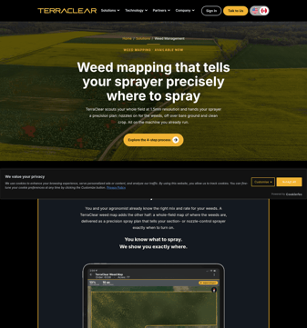 Terraclear landing page desktop screenshot