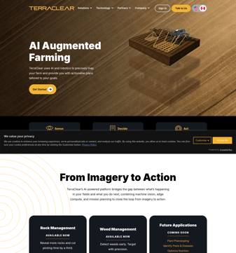 Terraclear landing page desktop screenshot